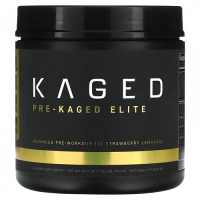 Kaged, PRE-KAGED Elite, расширенный предтренировочный комплекс, клубничный лимонад, 706 г (1,56 фунта) / Стимуляторы | Аптека | V4.Ru: Маркетплейс