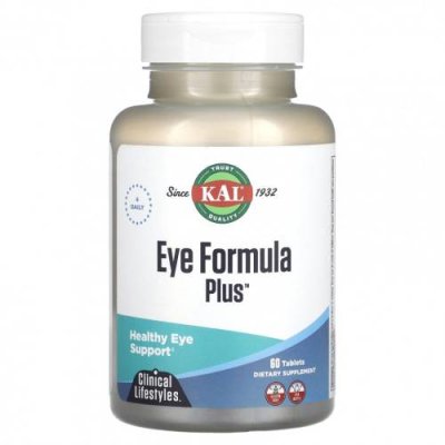 KAL, Eye Formula Plus, поддержка здоровья глаз, 60 таблеток / Препараты для глаз | Аптека | V4.Ru: Маркетплейс