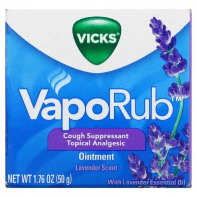 Vicks, VapoRub, мазь с лавандой, 50 г (1,76 унции) / Средства для местного применения и мази | Аптека | V4.Ru: Маркетплейс