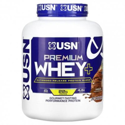 USN, Premium Whey +, шоколад, 2267 г (5 фунтов) / Сывороточные белковые смеси | Аптека | V4.Ru: Маркетплейс