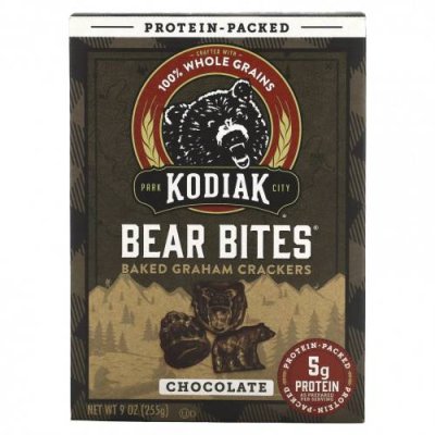 Kodiak Cakes, Bear Bites, запеченные крекеры с шоколадом, 255 г (9 унций) / Крекеры | Аптека | V4.Ru: Маркетплейс