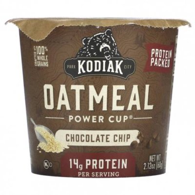 Kodiak Cakes, Oatmeal Power Cup, шоколадная крошка, 60 г (2,12 унции) / Овес, овсяные хлопья | Аптека | V4.Ru: Маркетплейс