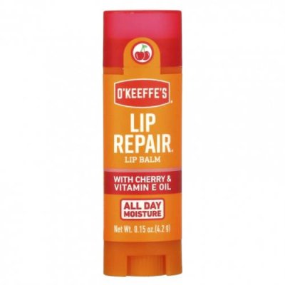 O'Keeffe's, Бальзам для губ Lip Repair, вишня и масло с витамином Е, 4,2 г (0,15 унции) / Бальзам для губ | Аптека | V4.Ru: Маркетплейс