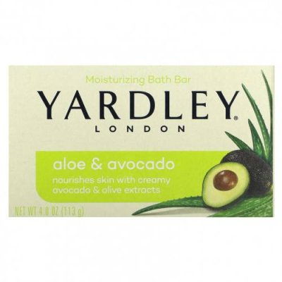 Yardley London, Увлажняющий батончик для ванн, алоэ и авокадо, 113 г (4 унции) / Кусковое мыло | Аптека | V4.Ru: Маркетплейс