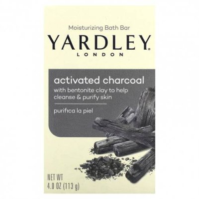 Yardley London, Увлажняющее мыло для ванн, активированный уголь, 113 г (4 унции) / Кусковое мыло | Аптека | V4.Ru: Маркетплейс