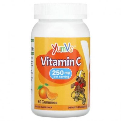 YumV's, Kids, Vitamin C, Delicious Orange, 250 mg, 60 Gummies / Витамин C для детей | Аптека | V4.Ru: Маркетплейс