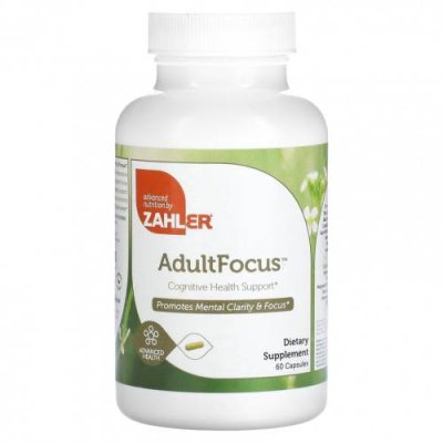 Zahler, AdultFocus, поддержка когнитивного здоровья, 60 капсул / Препараты для памяти и когнитивных функций | Аптека | V4.Ru: Маркетплейс