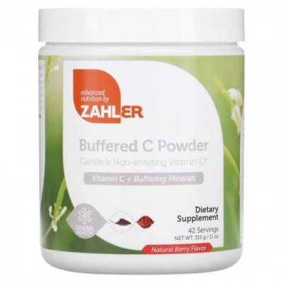 Zahler, Buffered C Powder, Natural Berry, 11 oz (315 g) / Витамин С | Аптека | V4.Ru: Маркетплейс