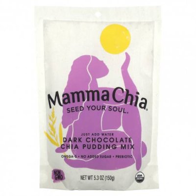 Mamma Chia, Смесь для пудинга с чиа, темный шоколад, 150 г (5,3 унции) / Семена чиа | Аптека | V4.Ru: Маркетплейс