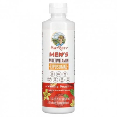 MaryRuth Organics, Men's Multivitamin Liposomal, Vanilla Peach, 15.22 fl oz (450 ml) / Мужские мультивитамины | Аптека | V4.Ru: Маркетплейс