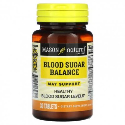 Mason Natural, Blood Sugar Balance, 30 таблеток / Препараты на основе трав | Аптека | V4.Ru: Маркетплейс