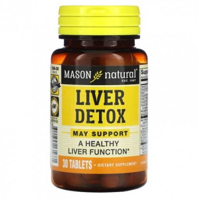 Mason Natural, Liver Detox, 30 таблеток / Препараты для печени | Аптека | V4.Ru: Маркетплейс