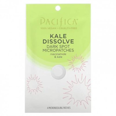 Pacifica, Kale Dissolve, микропатрицы с темными пятнами, 4 пластыря для микроиглы / Тканевые маски | Аптека | V4.Ru: Маркетплейс