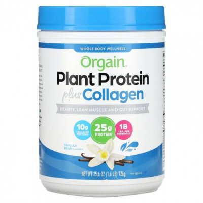 Orgain, Plant Protein Plus Collagen, ваниль, 726 г (1,6 фунта) / Горох | Аптека | V4.Ru: Маркетплейс