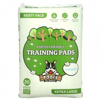 Pogi's Pet Supplies, Earth Friendly Training Pads, очень большие, 20 прокладок / Зоотовары | Аптека | V4.Ru: Маркетплейс