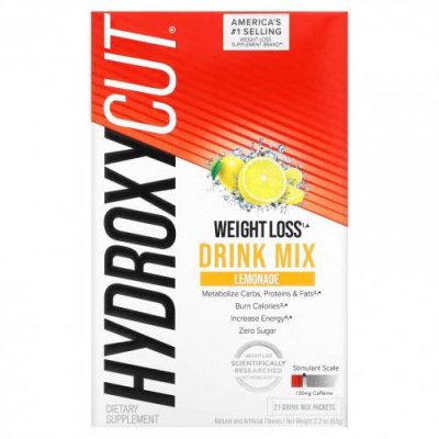 Hydroxycut, Weight Loss Drink Mix, Lemonade, 21 Packets, 2.2 oz (63 g) / Диетические средства | Аптека | V4.Ru: Маркетплейс