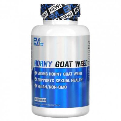 EVLution Nutrition, Horny Goat Weed, 500 mg , 60 Veggie Capsules / Горянка | Аптека | V4.Ru: Маркетплейс