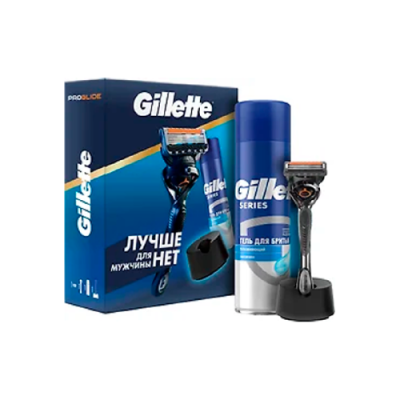 Подарочный набор Gillette ProGlide с гелем для бритья и подставкой для бритвы / Бритвы | Электроника | V4.Ru: Маркетплейс