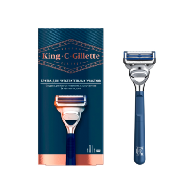 Станок для бритья Gillette King C (1 кассета) / Бритвы | Электроника | V4.Ru: Маркетплейс