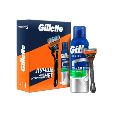 Подарочный набор Gillette Fusion5 бритва и пена для бритья / Бритвы | Электроника | V4.Ru: Маркетплейс