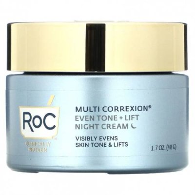 RoC, Multi Correxion, Even Tone + Lift, ночной крем, 48 г (1,7 унции) / Ночные увлажняющие средства и кремы | Аптека | V4.Ru: Маркетплейс