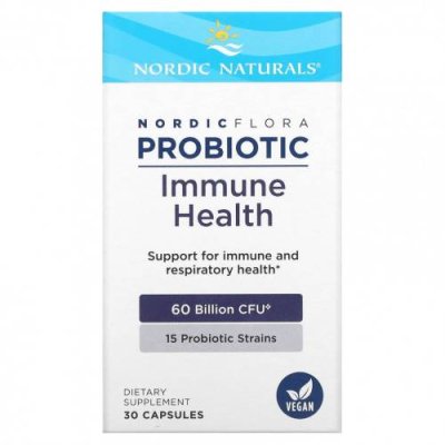 Nordic Naturals, Nordic Flora Probiotic, для поддержания здоровья иммунной системы, 60 млрд КОЕ, 30 капсул / Пробиотики | Аптека | V4.Ru: Маркетплейс