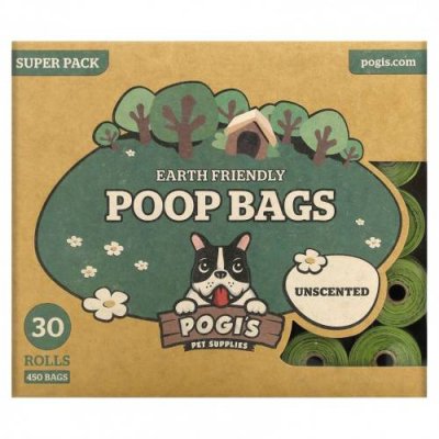 Pogi's Pet Supplies, Earth Friendly какашки, без запаха, 30 рулонов, 450 пакетиков / Зоотовары | Аптека | V4.Ru: Маркетплейс