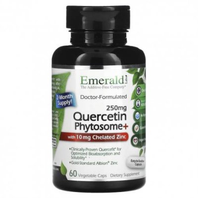 Emerald Laboratories, Quercetin Phytosome+, 250 mg, 60 Vegetable Caps / Кверцетин | Аптека | V4.Ru: Маркетплейс