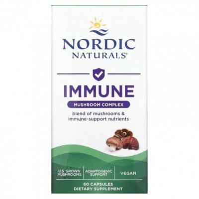 Nordic Naturals, Immune, грибной комплекс, 60 капсул / Препараты для иммунитета на основе грибов | Аптека | V4.Ru: Маркетплейс