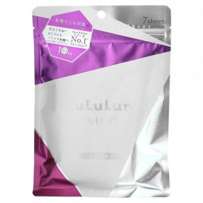 Lululun, Over 45 Beauty Sheet Mask, Iris Blue (Clear) 2KS, 7 шт., 113 мл (3,82 жидк. Унции) / Маски для лица | Аптека | V4.Ru: Маркетплейс