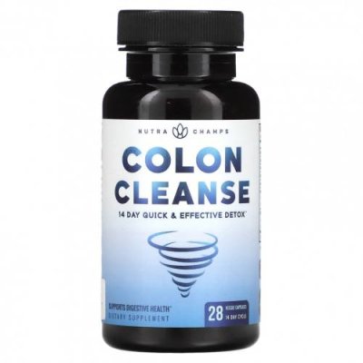 NutraChamps, Colon Cleanse, 28 растительных капсул / Очищение кишечника | Аптека | V4.Ru: Маркетплейс