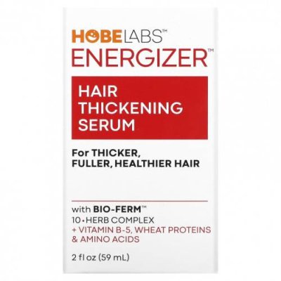 Hobe Labs, Energizer, Hair Thickening Serum, 2 fl oz (59 ml) / Масло и сыворотка | Аптека | V4.Ru: Маркетплейс