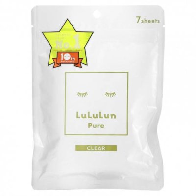 Lululun, Precious Clear, тканевая маска Pure Beauty, белая 4KS, 7 шт., 108 мл (3,65 жидк. Унции) / Маски для лица | Аптека | V4.Ru: Маркетплейс