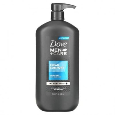 Dove, Men + Care, гель для душа и тела, комфортное очищение, 887 мл (30 жидк. Унций) / Мужской гель для ванны и душа | Аптека | V4.Ru: Маркетплейс