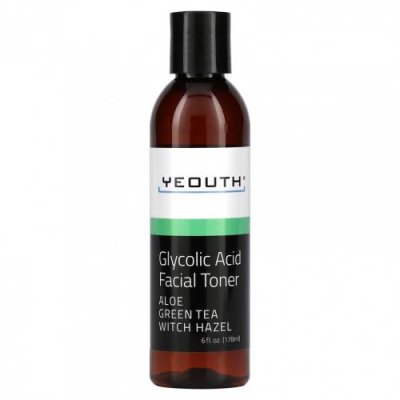 Yeouth, Glycolic Acid Facial Toner, Aloe Green Tea Witch Hazel, 6 fl oz (178 ml) / Тоники | Аптека | V4.Ru: Маркетплейс