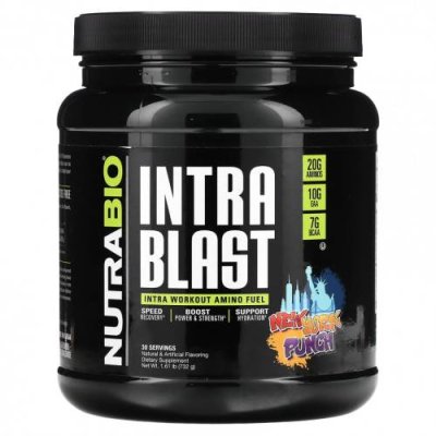 NutraBio Labs, Intra Blast, топливо для мышц во время тренировки, New York Punch, 732 г (1,61 фунта) / Незаменимые аминокислоты | Аптека | V4.Ru: Маркетплейс