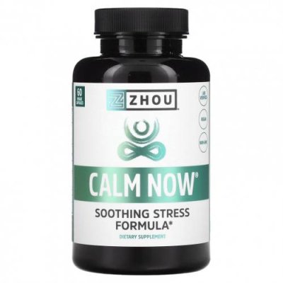 Zhou Nutrition, Calm Now, формула для снятия стресса, 60 растительных капсул / Формулы для спокойствия | Аптека | V4.Ru: Маркетплейс