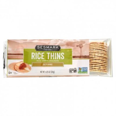 Sesmark, Rice Thins, рисовые крекеры, кунжут, 120 г (4,25 унции) / Крекеры | Аптека | V4.Ru: Маркетплейс