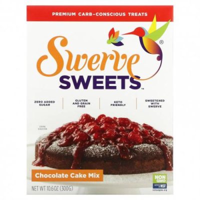 Swerve, Sweets, смесь для шоколадного торта, 300 г (10,6 унции) / Смесь для приготовления тортов | Аптека | V4.Ru: Маркетплейс