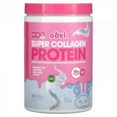 Obvi, Super Collagen Protein, без добавок, 337,5 г (11,90 унции) / Коллаген, добавки | Аптека | V4.Ru: Маркетплейс