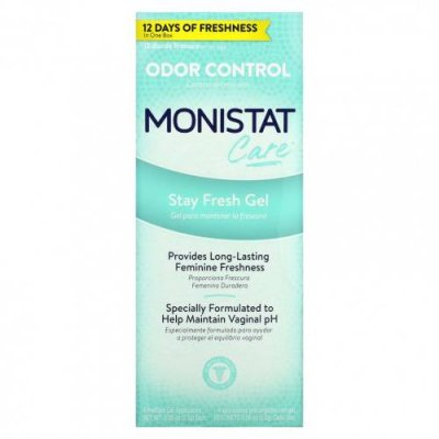 Monistat, Care, контроль запаха, гель Stay Fresh, 4 предварительно заполненных геля-аппликатора, по 2,3 г (0,08 унции) / Женская гигиена | Аптека | V4.Ru: Маркетплейс