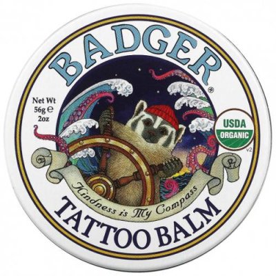 Badger Company, Органический бальзам для татуировок, 56 г (2 унции) / Терапия для кожи | Аптека | V4.Ru: Маркетплейс