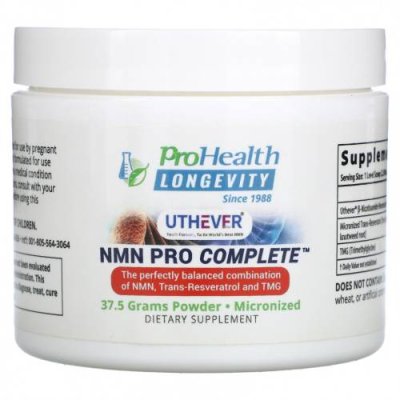 ProHealth Longevity, NMN Pro Complete, 37,5 г / Никотинамидмононуклеотид (NMN) | Аптека | V4.Ru: Маркетплейс