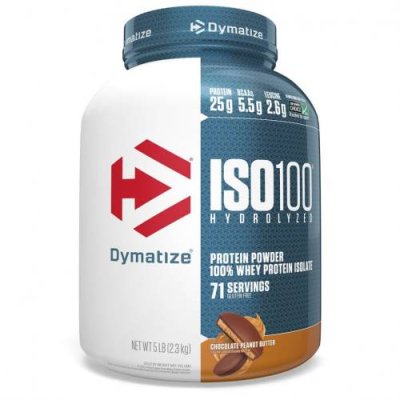 Dymatize Nutrition, ISO100, гидролизованный 100% изолят сывороточного протеина, шоколад и арахисовое масло, 2,3 кг (5 фунтов) / Изолят сывороточного протеина | Аптека | V4.Ru: Маркетплейс