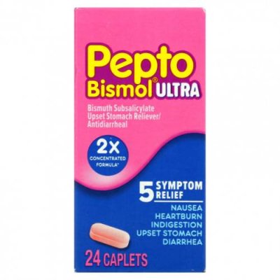 Pepto Bismol, Пепто бисмол ультра, 24 капсулы / Нарушение пищеварения и повышенная кислотность | Аптека | V4.Ru: Маркетплейс