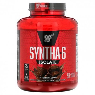 BSN, Syntha-6 Isolate, Protein Powder Drink Mix, Chocolate Milkshake, 4.02 lbs (1.82 kg) / Изолят сывороточного протеина | Аптека | V4.Ru: Маркетплейс