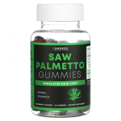 Havasu Nutrition, Жевательные мармеладки Saw Palmetto, малина, 60 жевательных таблеток / Сереноя | Аптека | V4.Ru: Маркетплейс