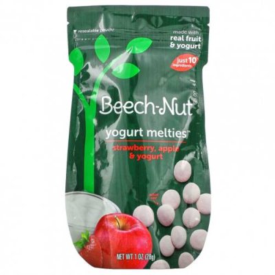 Beech-Nut, Yogurt Melties, клубника, этап 3, яблоко и йогурт, 28 г (1 унция) / Снеки, батончики и продукты, которые едят руками | Аптека | V4.Ru: Маркетплейс