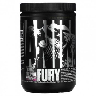 Universal Nutrition, Animal Fury, добавка перед тренировкой, арбуз, 492 г (1,08 фунта) / BCAA | Аптека | V4.Ru: Маркетплейс