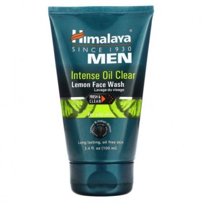 Himalaya, Men, Intense Oil Clear, средство для умывания с лимоном, 3,4 жидких унции (100 мл) / Средства для мужчин | Аптека | V4.Ru: Маркетплейс